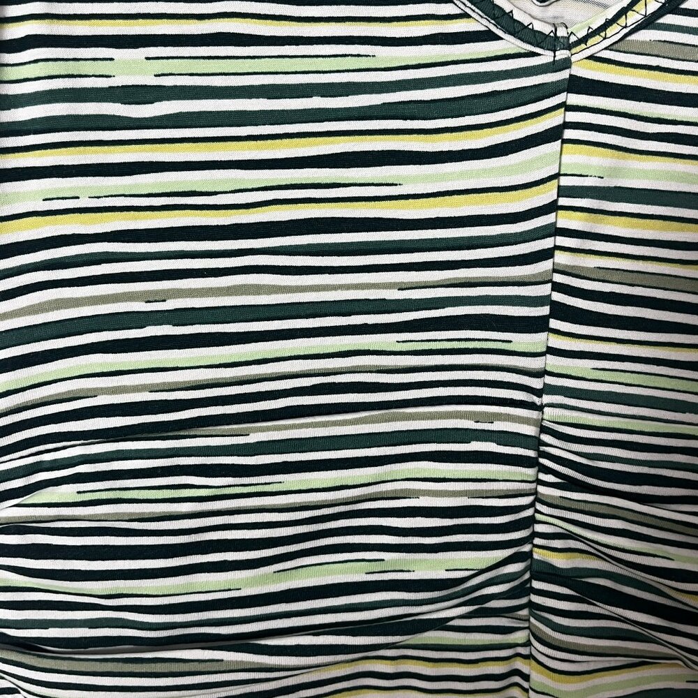 2/$30 Title Nine Frances Aqueduct Green Striped Dress Small - Picture 4 of 7
